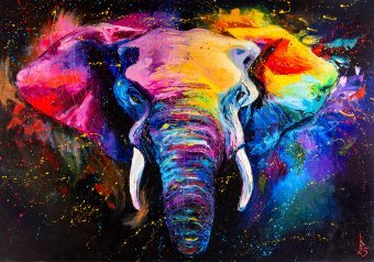 Painting "Savannah Spirit" by painter Liubov Kuptsova oil canvas at Jose Art Gallery