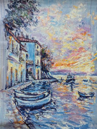 Reflets de la mer aux teintes pastel
