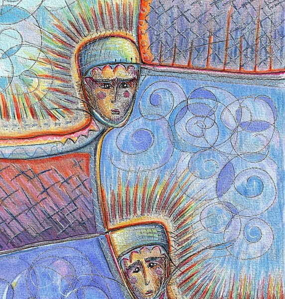 Parallel Worlds Painting by Ewa Dura - Jose Art Gallery