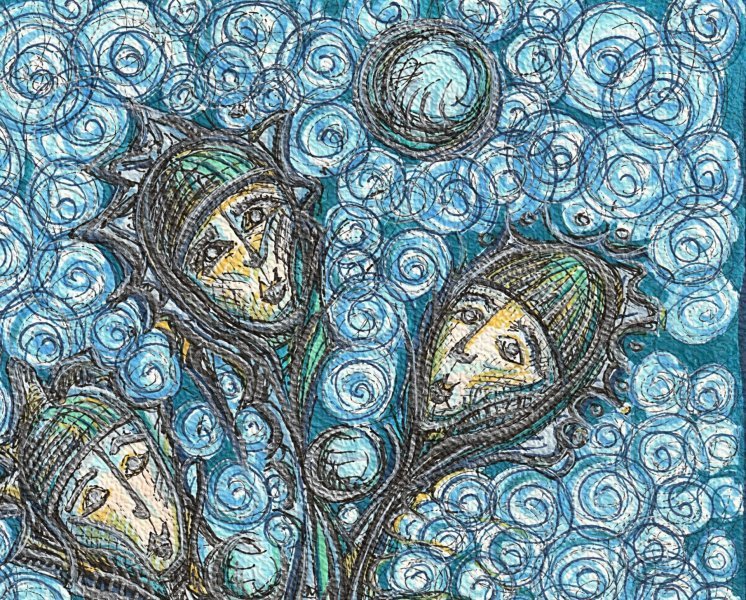 Additional view 1: Expressionism History Painting Past by painter Ewa Dura mixed method paper 