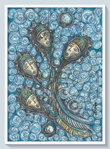 Additional view 2: Expressionism History Painting Past by painter Ewa Dura mixed method paper 