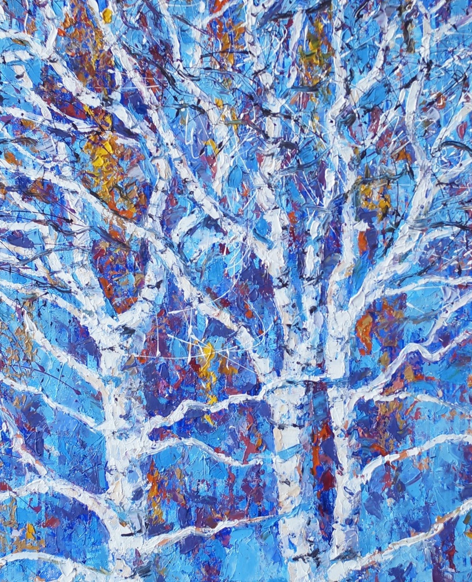 Last flashes of autumn - painting