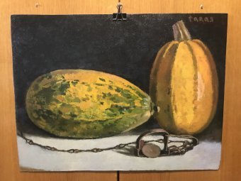 Peinture "Autumn IV", peintre Taras Leskiv huile carton à la Jose Art Gallery