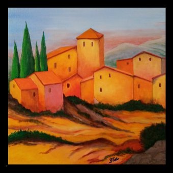 Painting "Orange" by painter YTab acrylic canvas at Jose Art Gallery