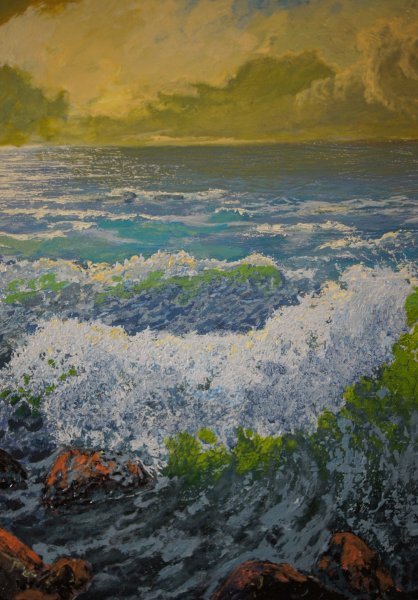 Zusätzliches Bild 3: Post-Impressionismus Marinemalerei Malerei "Bermuda-Brise", maler/-in Anton Zapotochny(Dovzhenko) Acryl Leinwand 