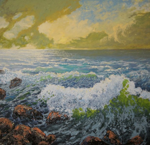 Zusätzliches Bild 5: Post-Impressionismus Marinemalerei Malerei "Bermuda-Brise", maler/-in Anton Zapotochny(Dovzhenko) Acryl Leinwand 