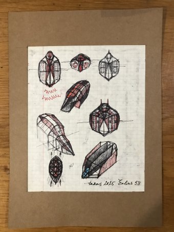 Desenho "Eolins 58", ilustrador Taras Leskiv caneta papel na Jose Art Gallery