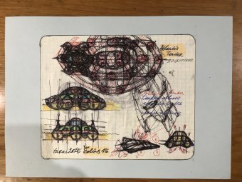 Desenho "Eolins 45", ilustrador Taras Leskiv caneta papel na Jose Art Gallery