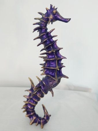 Sculpture "Seahorse Magic Realism Sculpture" by sculptor Max Sculpt Terra-cotta at Jose Art Gallery