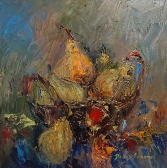 Painting "Pears" by painter Pavel Levites oil canvas at Jose Art Gallery