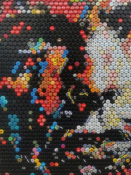 Imagem adicional 1: Abstração Retrato escultorico Escultura "David Bowie - Cinzas às Cinzas", escultor Henning Leuschner Aço 