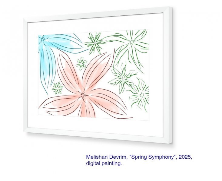 Imagem adicional 1: Fractal Pintura de flores Arte digital "Spring Symphony", artista digital Melishan Devrim 