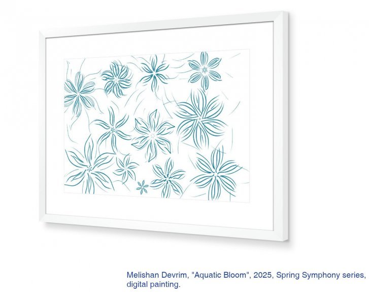 Additional view 1: Fractal art Flower Digital Art Aquatic Bloom by digital artist Melishan Devrim 