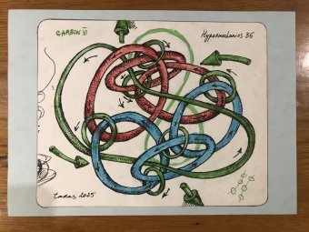 Desenho "Hypermechanics 36", ilustrador Taras Leskiv caneta papel na Jose Art Gallery