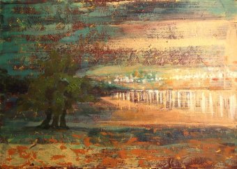 Malerei "Nachtlandschaftsfarben", maler/-in Ivan Ohirmenko Acryl Leinwand in der Jose Art Gallery