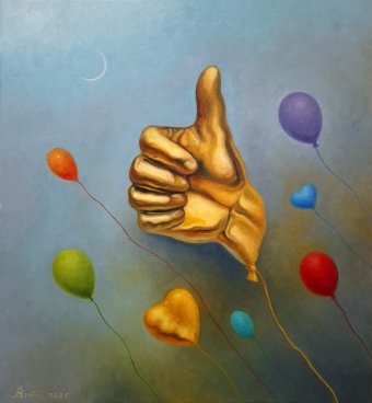 Painting "Golden Like" by painter Serhii Voichenko oil canvas at Jose Art Gallery