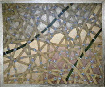 Painting "Bamboo weaves: the power of life and destiny" by painter Yuliya Suhonosova acrylic canvas at Jose Art Gallery