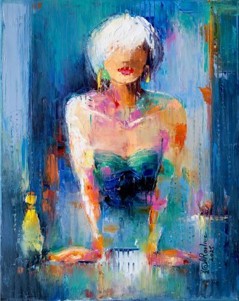 Pintura "La Rebelión Suave", pintor Anna Ravliuc óleo lienzo en Jose Art Gallery