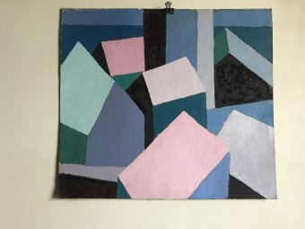 Peinture "Moonlights", peintre Taras Leskiv huile carton à la Jose Art Gallery