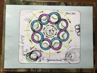 Grafica "Hypermechanics 43", illustratore Taras Leskiv penna stilografica carta alla Jose Art Gallery
