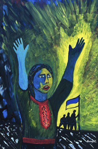 Живопис "Надія на перемогу", живописець SimonD. масло холст в Jose Art Gallery