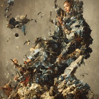 Digital Art "Dance and flight" by digital artist Richard Vachtenberg at Jose Art Gallery