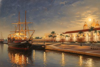 Галеон на пристані