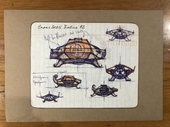 Grafica "Eolins 92", illustratore Taras Leskiv penna stilografica carta alla Jose Art Gallery