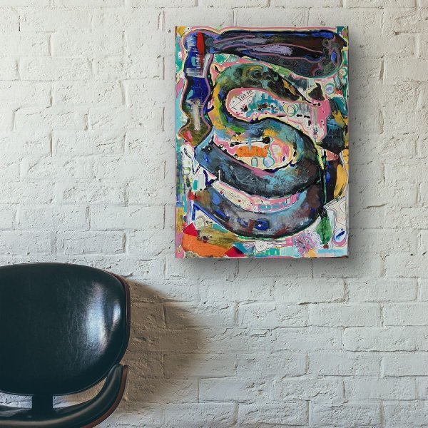 Additional view 7: Contemporary Art Flower Painting Silence in Motion: Contemporary Expression by painter A.fe mixed method canvas 