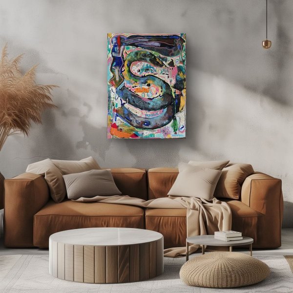 Additional view 8: Contemporary Art Flower Painting Silence in Motion: Contemporary Expression by painter A.fe mixed method canvas 