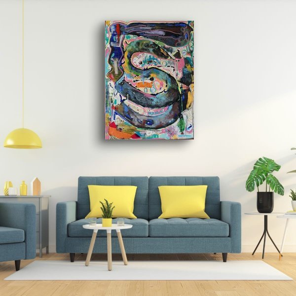 Additional view 10: Contemporary Art Flower Painting Silence in Motion: Contemporary Expression by painter A.fe mixed method canvas 