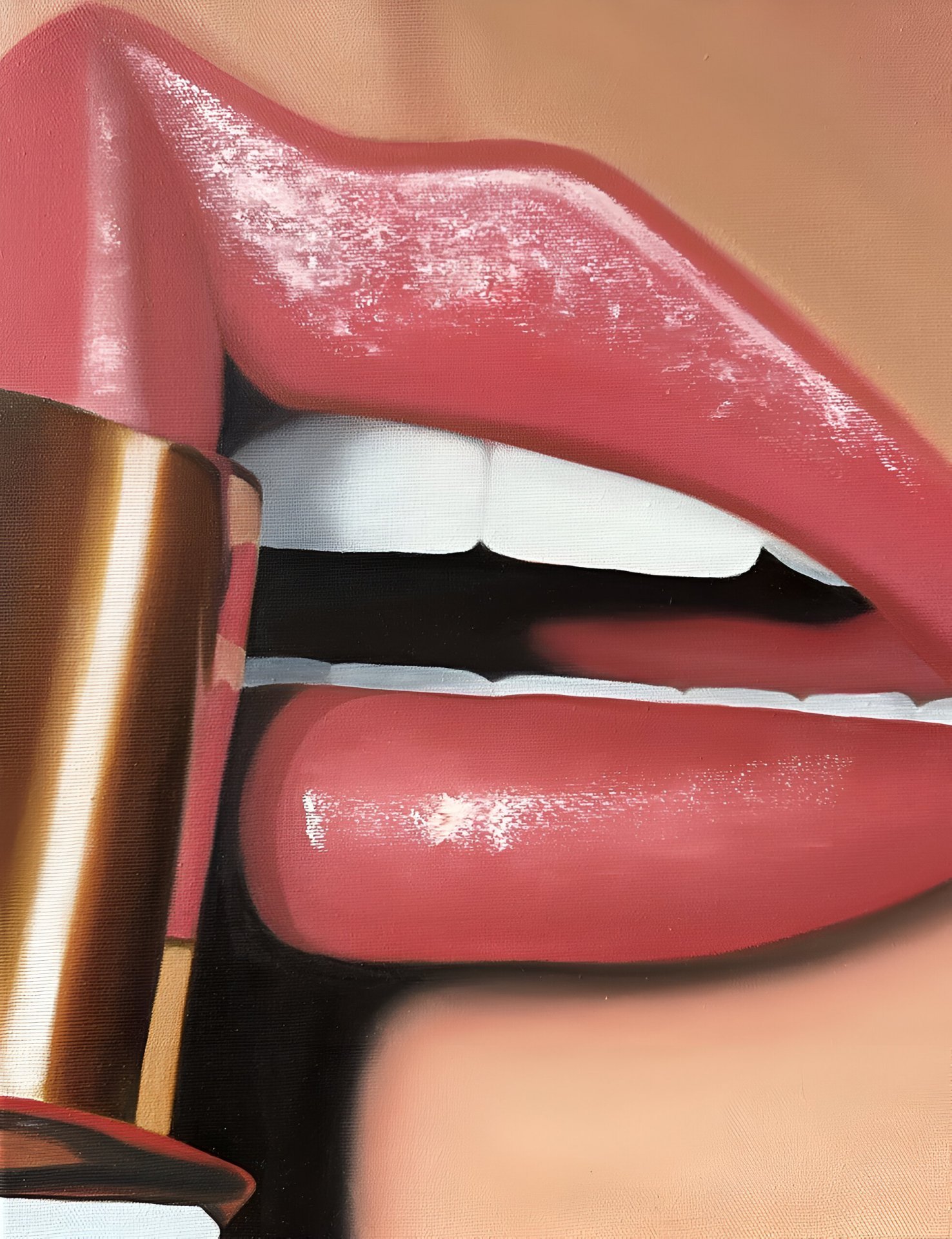 Rose Lips Painting by Alina Timoshenko - Jose Art Gallery