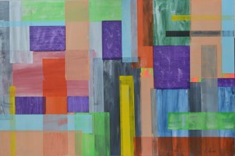 Живопись "Корни 2. Цветная геометрия в современном искусстве", живописец Goswin Houy акрил холст в Jose Art Gallery