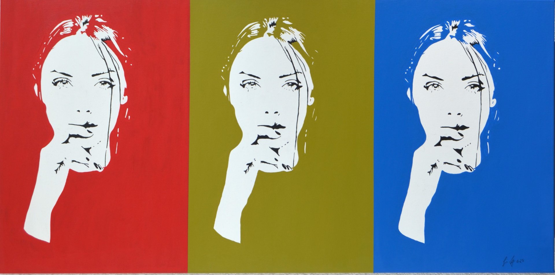 The brooding woman Painting by Goswin Houy
