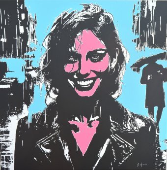 Pintura "Señora Joker", pintor Goswin Houy acrílico lienzo en Jose Art Gallery