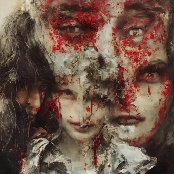 Digital Art "Separation of the soul 50/50" by digital artist Richard Vachtenberg at Jose Art Gallery