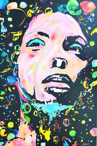 Pintura "56 colores", pintor Goswin Houy acrílico lienzo en Jose Art Gallery