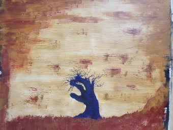 Painting "Silent Sentinel" by painter Elmir Tatar acrylic canvas at Jose Art Gallery