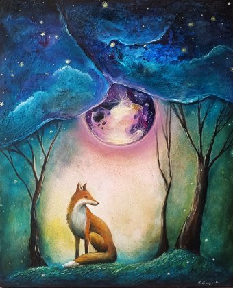 Painting "Night Echoes" by painter Evgenia Smirnova oil canvas at Jose Art Gallery