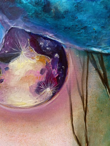 Additional view 1: Surrealism Animal Painting Night Echoes by painter Evgenia Smirnova oil canvas 