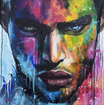 Pintura "Constantin", pintor Sabrina Seck acrilo tela de pintura na Jose Art Gallery