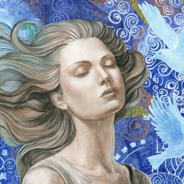 Immagine aggiuntiva 1: Collage Ritratto Arte digitale "Cerca la liberazione...", artista digitale Lana Korolievskaia 