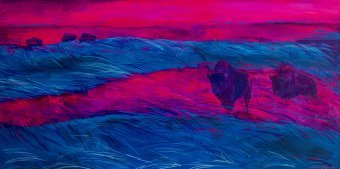 Painting "Painting Zubr, 2025." by painter Oksana Chumakova acrylic canvas at Jose Art Gallery