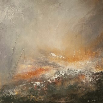 Painting "Opening paths" by painter Roser JB mixed method canvas at Jose Art Gallery