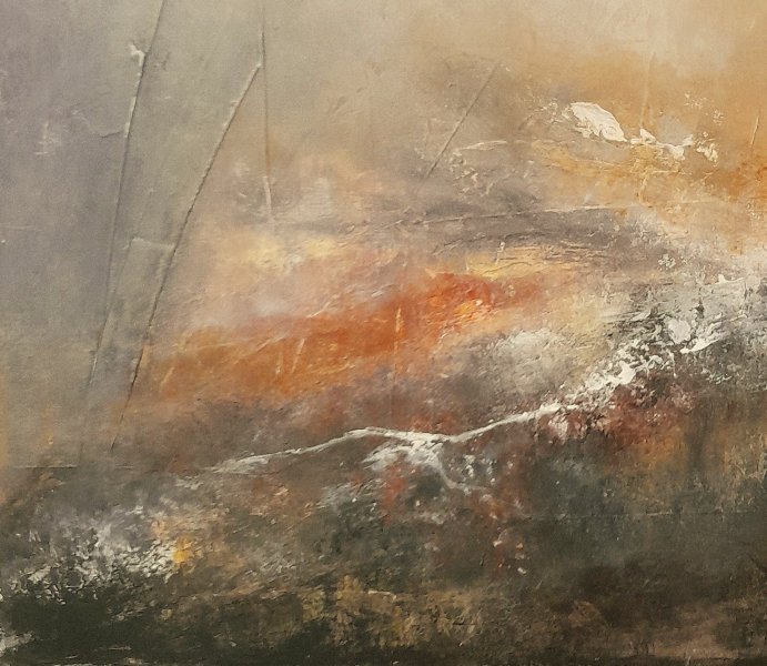 Additional view 3: Abstract Landscape Painting Opening paths by painter Roser JB mixed method canvas 