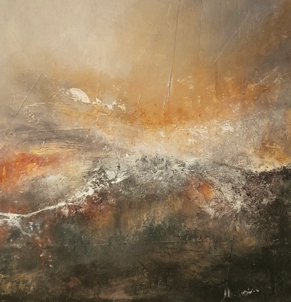 Additional view 4: Abstract Landscape Painting Opening paths by painter Roser JB mixed method canvas 