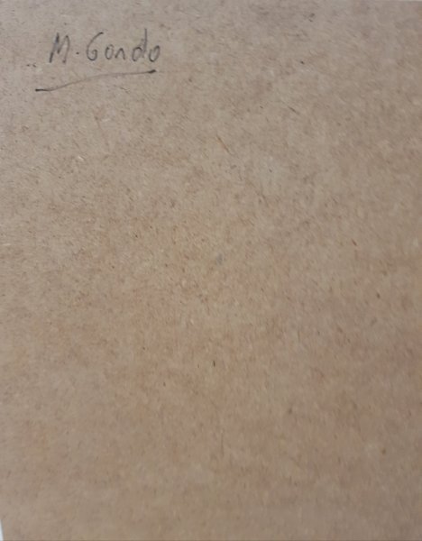 Additional view 4: Figurative Landscape Painting Golden Dawn in Misty Forest by painter Mercedes Gordo oil wood 