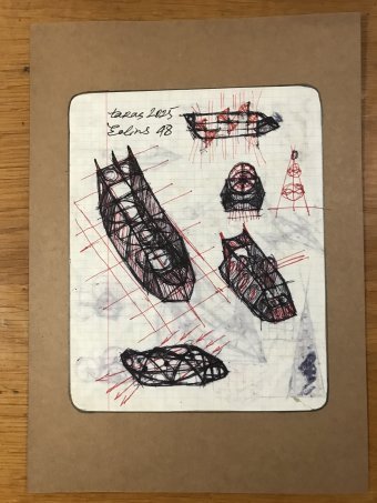 Desenho "Eolins 48", ilustrador Taras Leskiv caneta papel na Jose Art Gallery