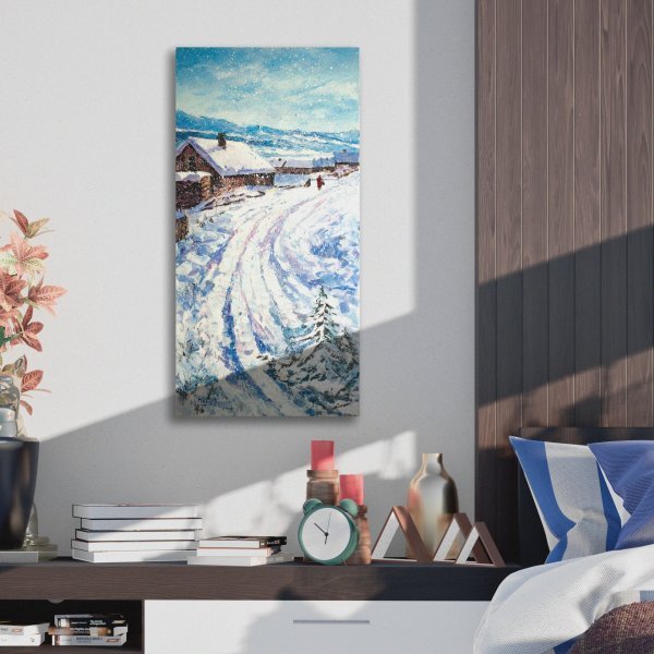 Winter Landscape: The Silent Snow Dance Painting by Oleksandr Neliubin