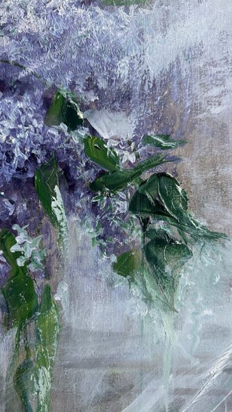 Additional view 5: Impressionism Flower Painting Lilac by painter Elena Khokhryakova oil canvas 